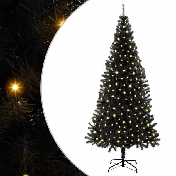 Julgran Svart 180 cm PVC