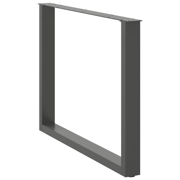 Matbordsben U-formade 2 st antracit 100x(72-73) cm stål