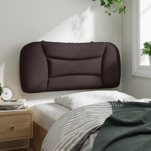 Headboard Cushion "Hvar" Dark Brown 90 cm Fabric
