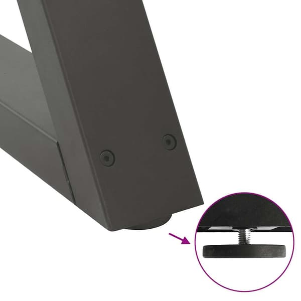 Soffbordsben 2 st antracit 30x(30-31,3) cm stål