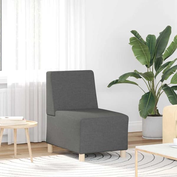 Modulsofa utan armstöd 2 pcs Mörkgrå 55 x 74 x 82 cm tyg