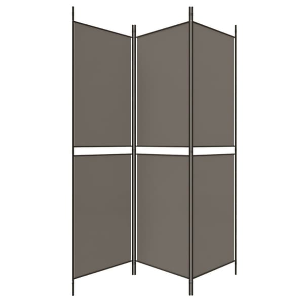 Rumsavdelare 3 paneler antracit 150x220 cm tyg