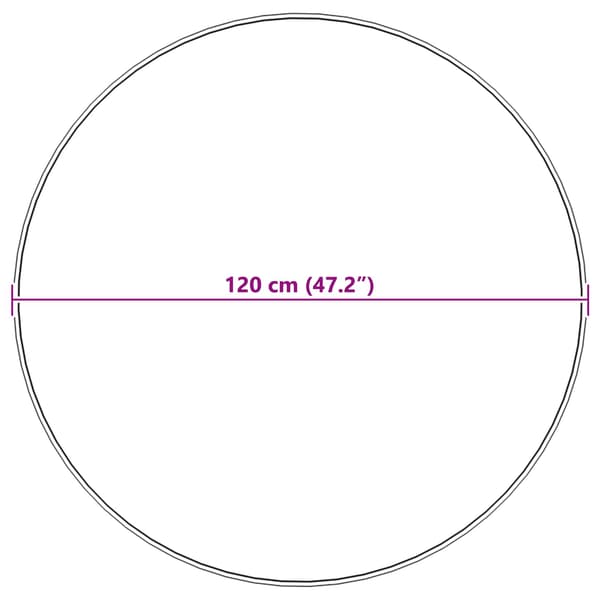 Fuskfäll matta TAFALLA Antracit Ø 120 cm Polyester