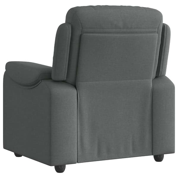 Reclinerfåtölj mörkgrå tyg