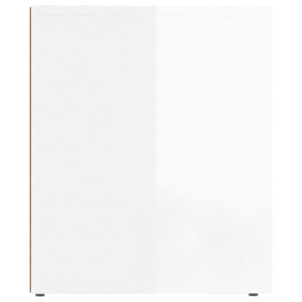 Sängbord vit högglans 40x35x47 cm