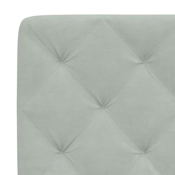 Headboard Cushion Light Grey 80 cm Velvet