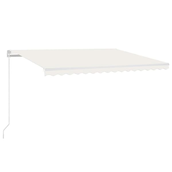 Markis manuellt infällbar 450x350 cm gräddvit