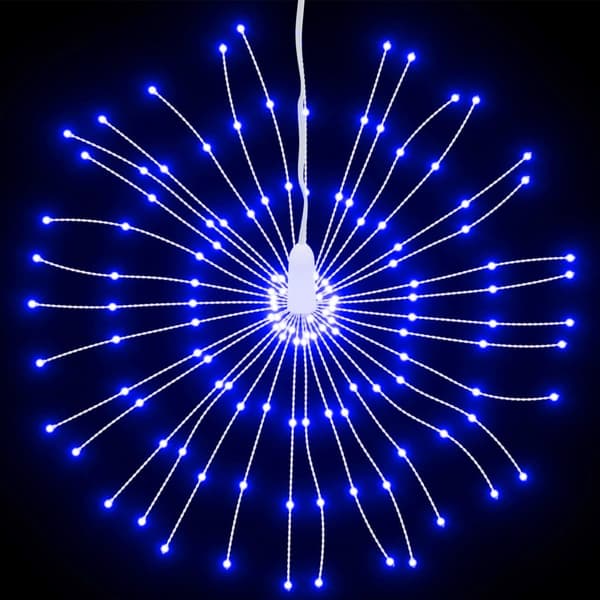 Julbelysning 8 st 140 LED blå 17 cm