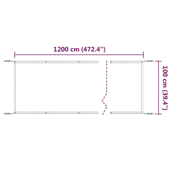 Markis vertikal blå 100x1200 cm oxfordtyg