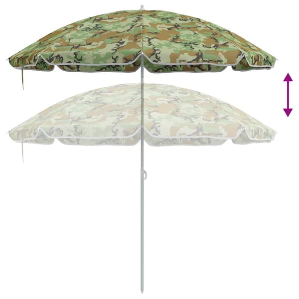 Trädgårdsparasol 240 cm 170T polyester Kamouflage