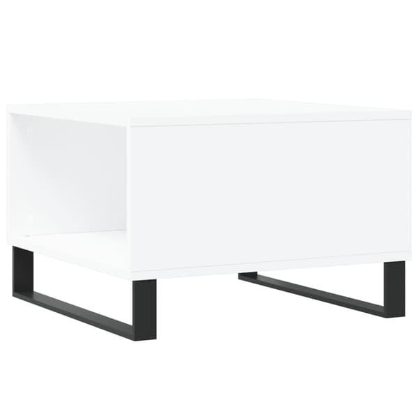 Soffbord vit 55x55x36,5 cm konstruerat trä