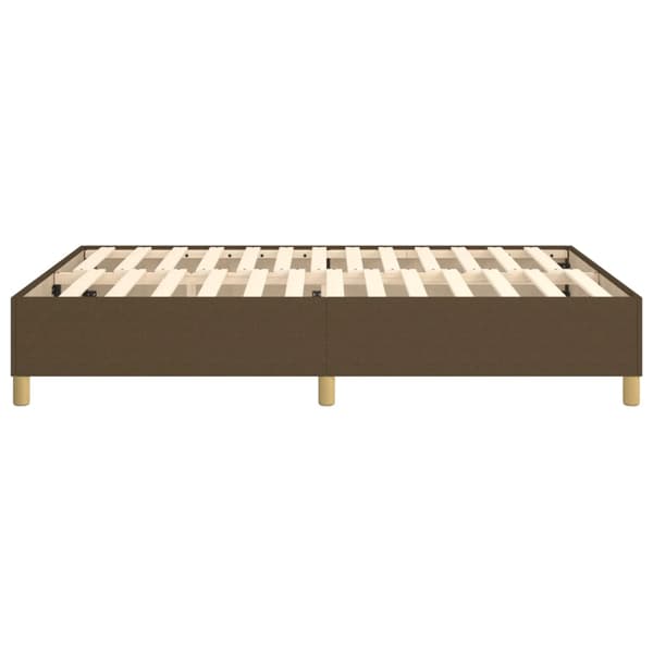 Boxspring-sängram mörkbrun 140x190 cm tyg
