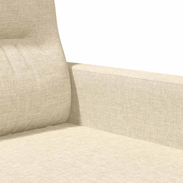 2-sitssoffa gräddvit 140 cm tyg