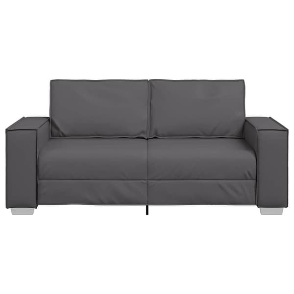 Tvåsitssoffa Grå 180 cm Konstläder