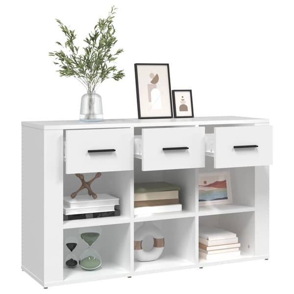 Skänk vit 100x30x59,5 cm konstruerat trä