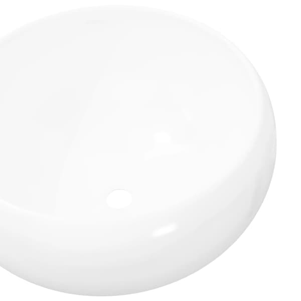 Handfat rund keramik vit 40x15 cm