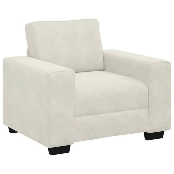 Soffstol gräddvit 100x77x82 cm sammet