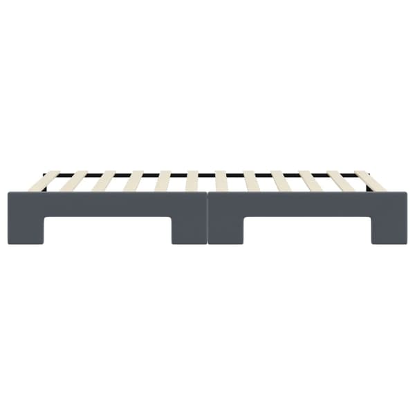 Dagbädd utdragbar mörkgrå 80x200 cm sammet