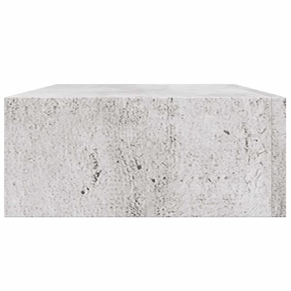 Väggmonterad låda betonggrå 40x23,5x10 cm MDF