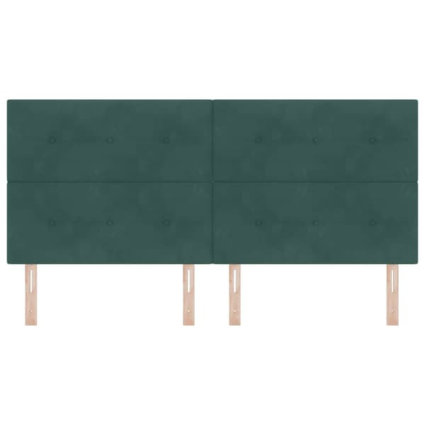 Huvudgavel Mörkgrön 200 cm Sammet