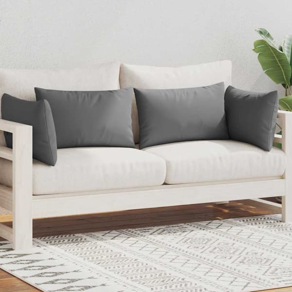 Prydnadskuddar för trädgården 4 st 60x40 cm grå