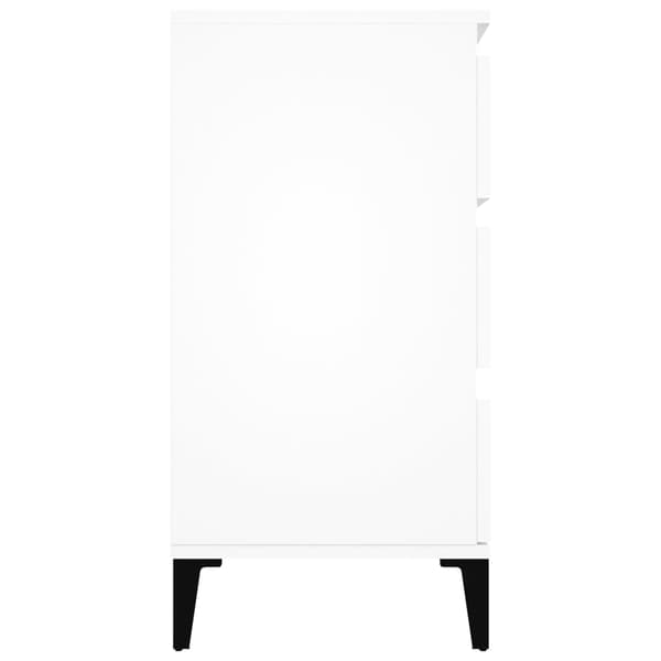 Byrå vit 60x35x70 cm konstruerat trä