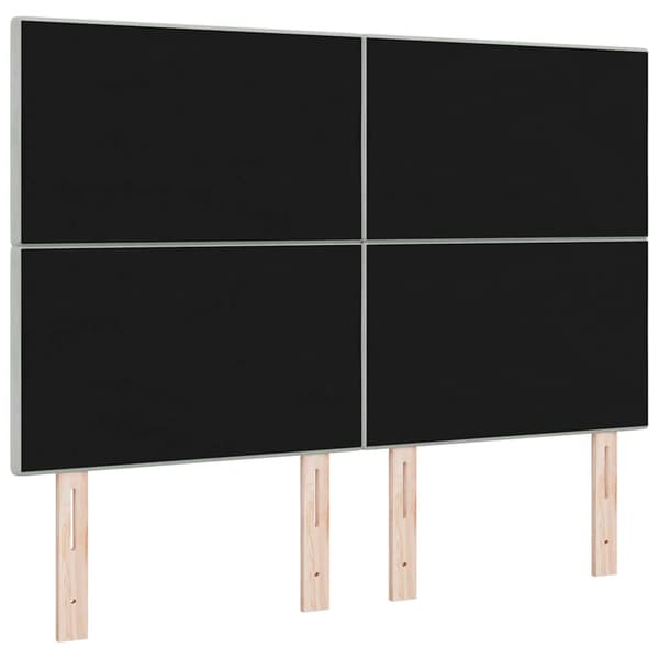 Huvudgavel Ljusgrå 144 cm Sammet