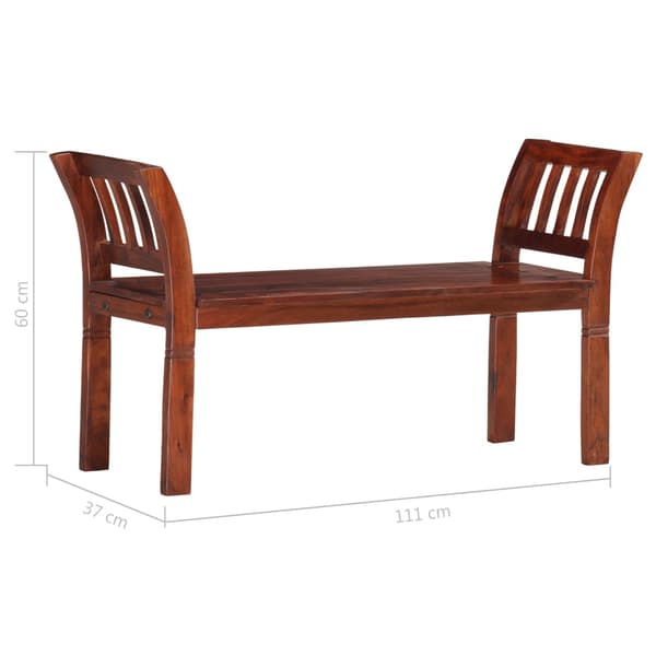 Bänk 111 cm massivt akaciaträ