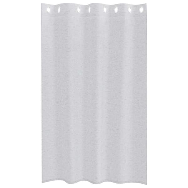 Voile Gardin 2 st Ljusgrå 175 x 140 cm Polyester