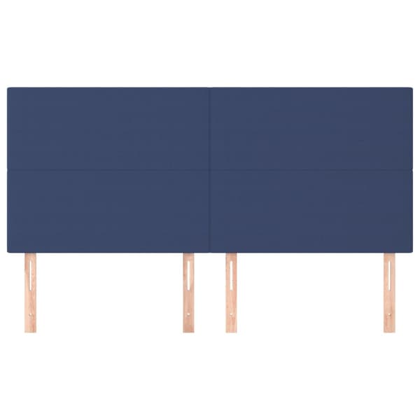 Sänggavel blå 200x5x118/128 cm tyg