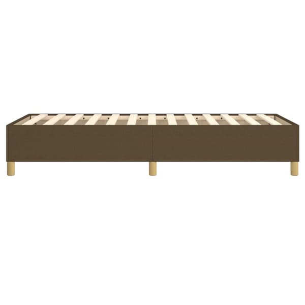Boxspring-sängram mörkbrun 90x190 cm tyg