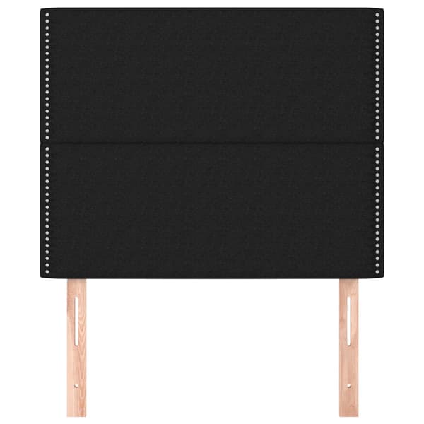 Sänggavel svart 90x5x118/128 cm tyg