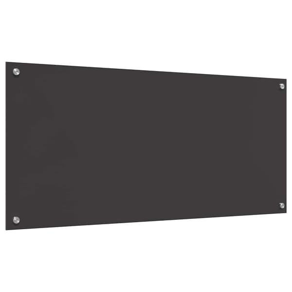 Köksskydd 2 pcs Mörkgrå 110 x 50 cm härdat glas