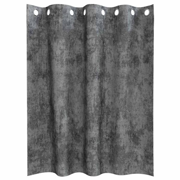 Sammetsgardiner 2 st Grå 140 x 140 cm Sammet