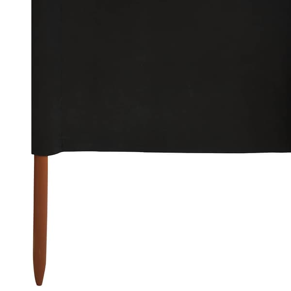 Vindskydd 3 paneler tyg 400x120 cm svart
