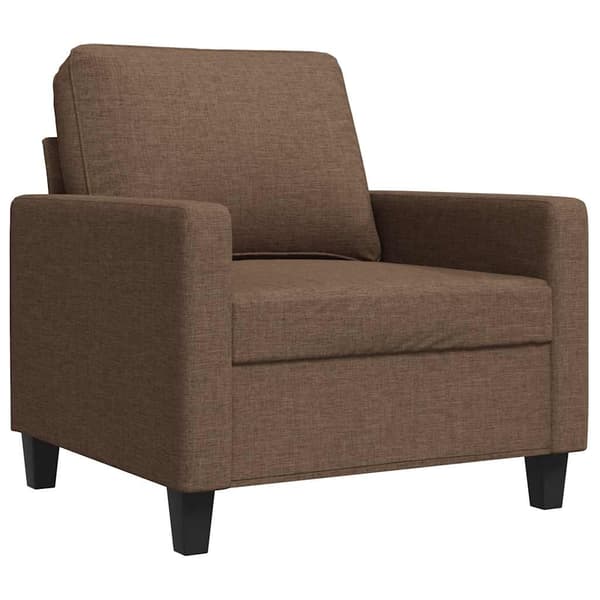 Fåtölj brun 60 cm tyg