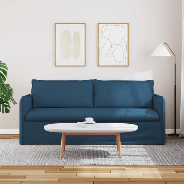 Soffa Blå 196 x 82 x 85 cm tyg