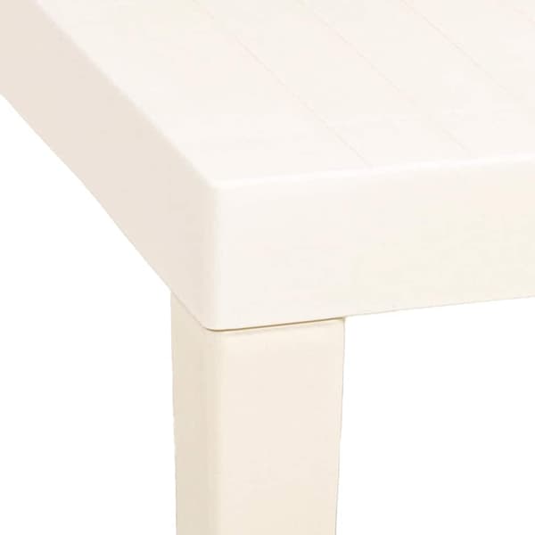 Trädgårdsbord vit 79x65x72 cm plast