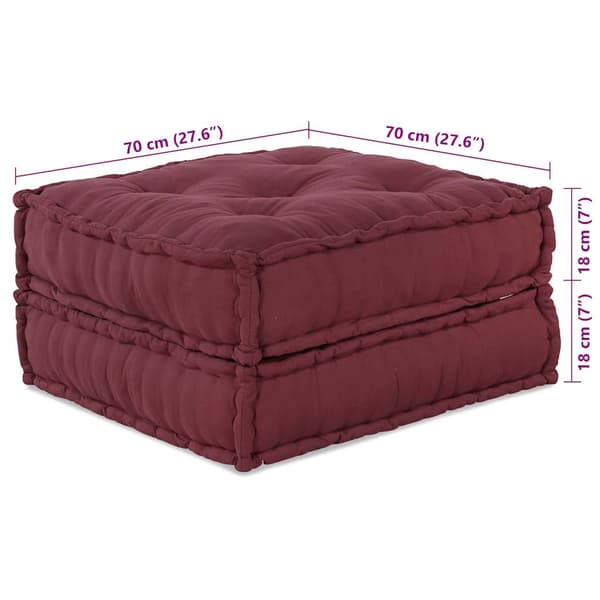 Modulär soffa rödbrun 70x70x36 tyg