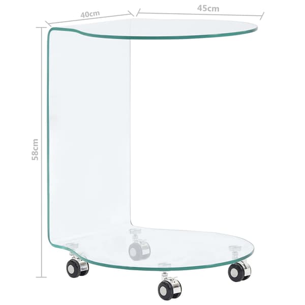 Soffbord 45x40x58 cm härdat glas