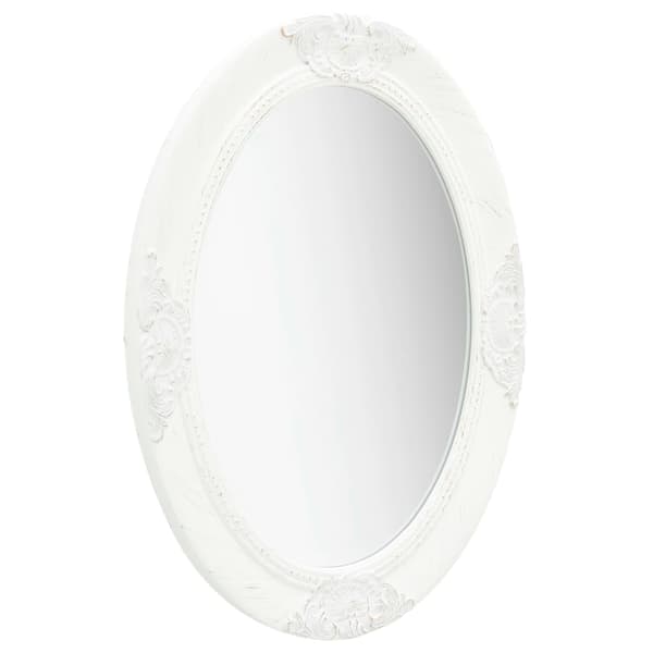 Väggspegel barockstil 50x70 cm vit
