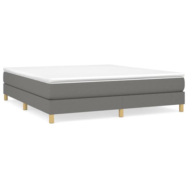 Boxspring-sängram mörkgrå 180x200 cm tyg