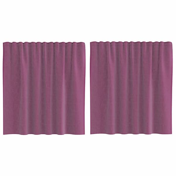 Voile gardiner med stångfickor 2 st lila
