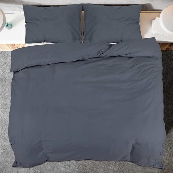 Bäddset antracit 155x220 cm lätt mikrofiber