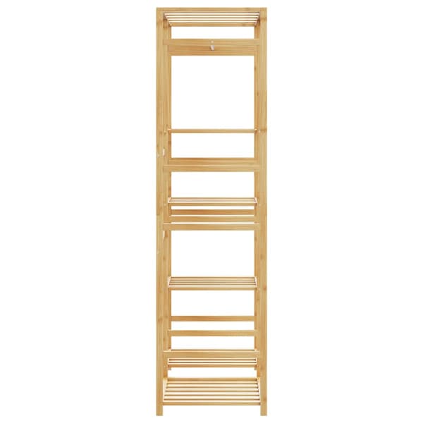 Klädställ med hyllor 100x50x184,5 cm bambu