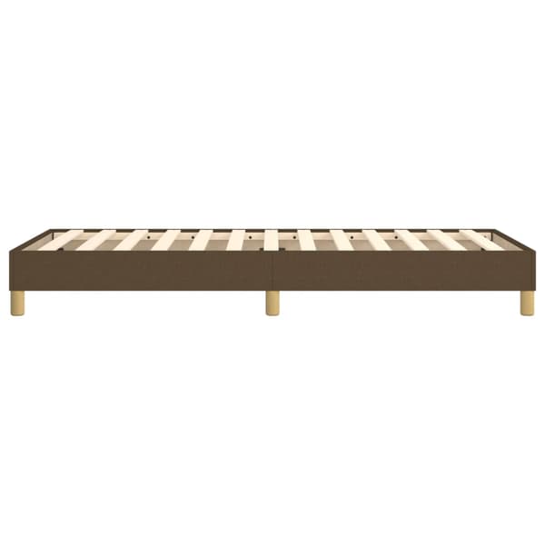 Boxspring-sängram mörkbrun 90x200 cm tyg