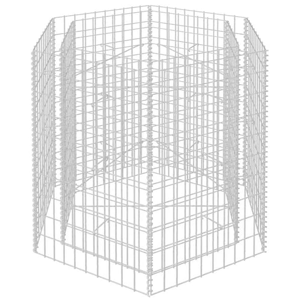 Hexagonal planteringsgabion upphöjd 100x90x100 cm