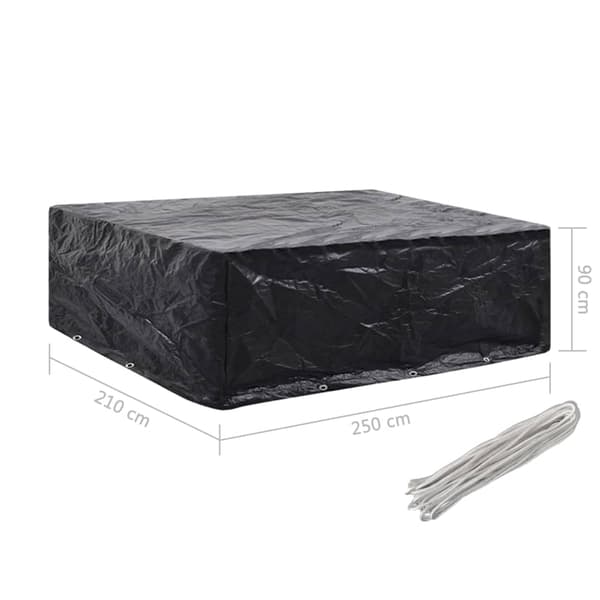 Överdrag för trädgårdsmöbler 2 st 8 öljetter 250x210x90 cm
