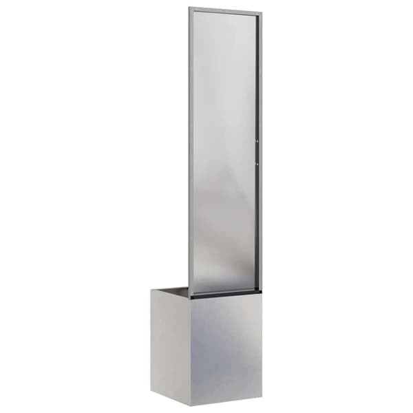 Trädgårds integritetsskärm Silver 32 x 150 cm Rostfritt stål