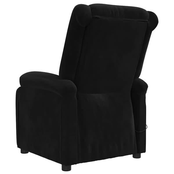 Massagefåtölj svart sammet